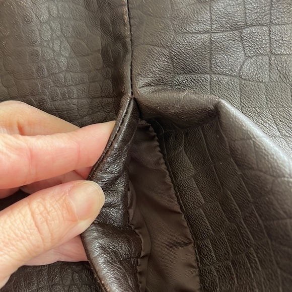 Y2K ALL LEATHER BROWN EXPRESS JACKET - Picture 5 of 10